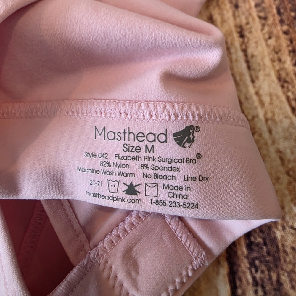 Masthead Size Medium Elizabeth Pink Surgical Bra style 042 - Picture 5 of 5